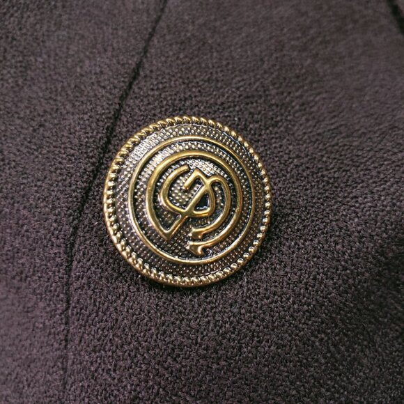 Giorgio Sant Angelo Womens Brown 100% Wool Pockets Preppy Blazer Jacket Size 12 - Picture 11 of 16